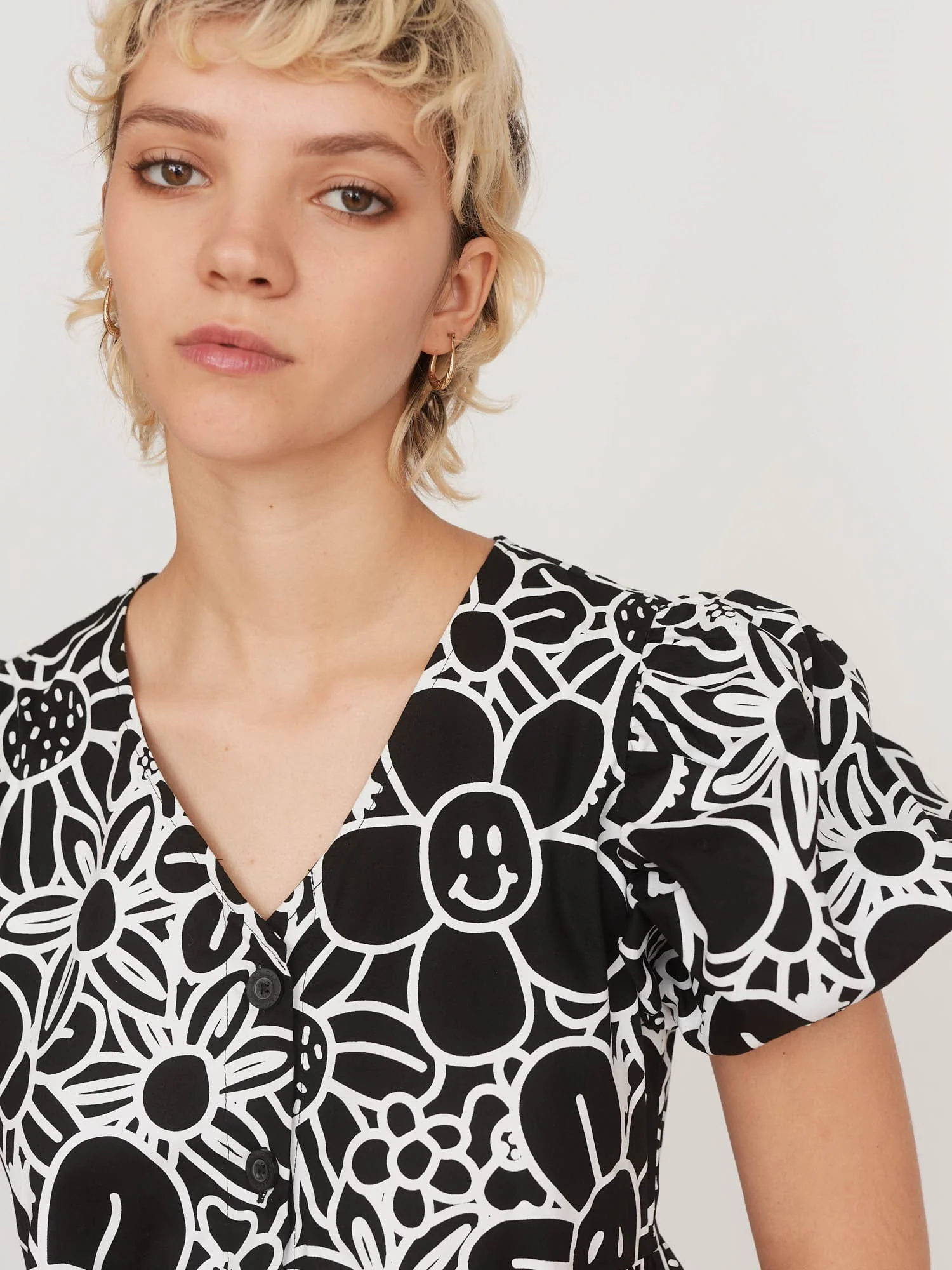 Thanks A Bunch Button Up Smock Dress - Image 6