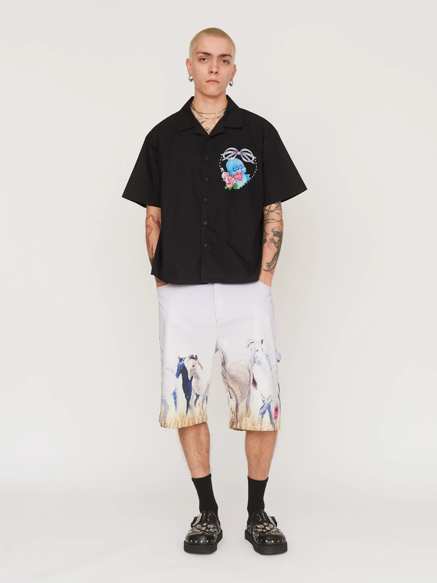 Three Eyed Pup Bowling Shirt - Image 2