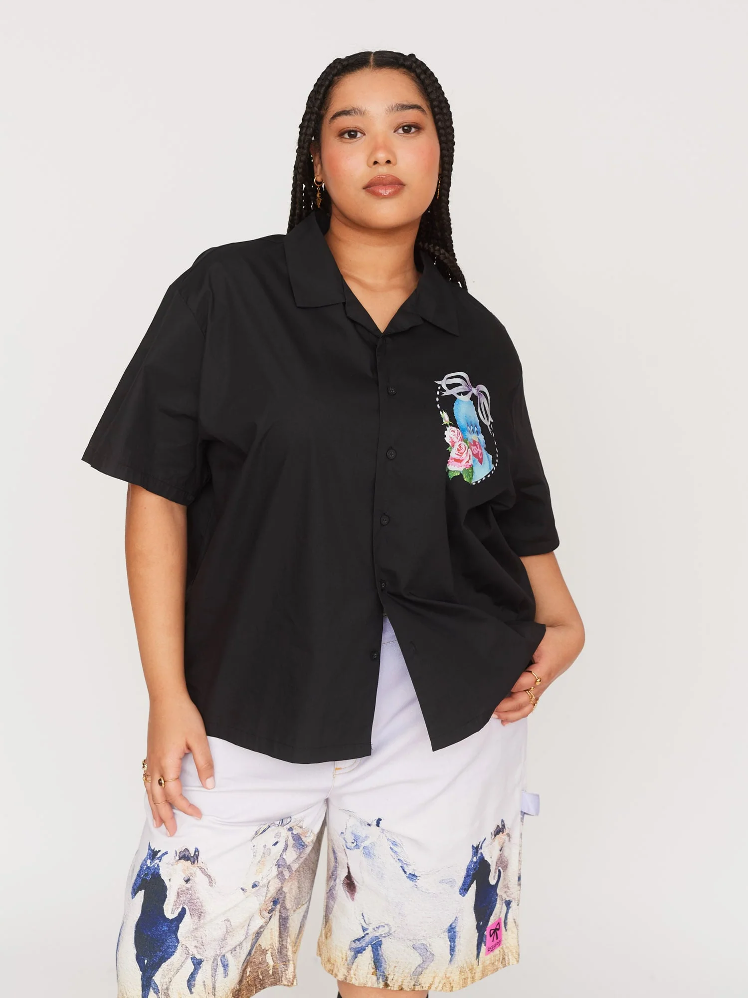 Three Eyed Pup Bowling Shirt - Image 4