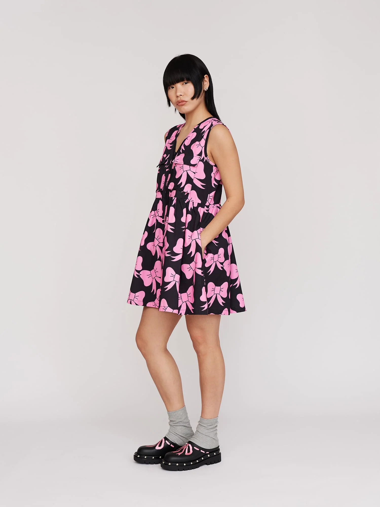 Tied In A Bow Gilet Mini Dress - Image 4