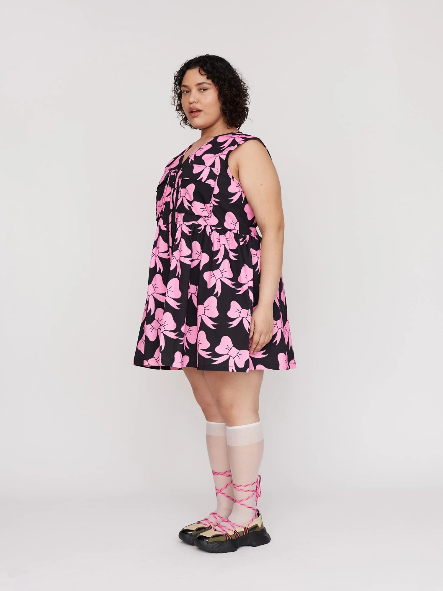 Tied In A Bow Gilet Mini Dress - Image 7