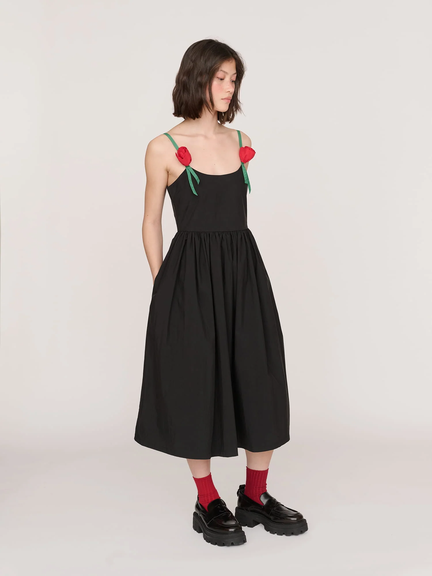 Tied In Bloom Midi Dress - Image 4