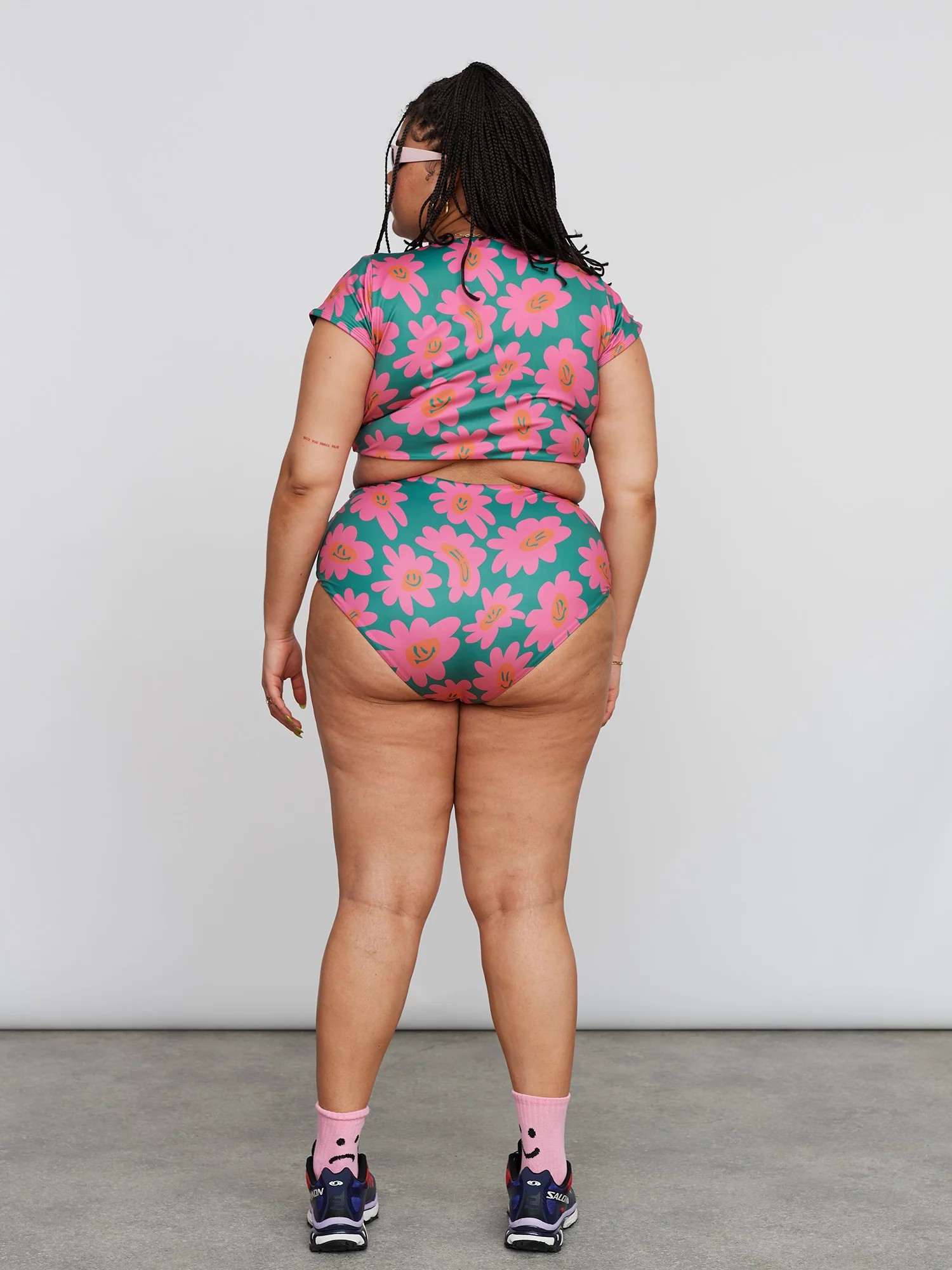Warped Flower Face Bikini Bottoms - Image 3