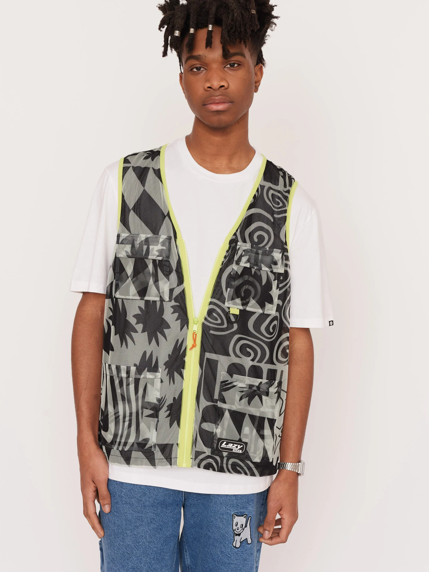 Wavey Lazy Mesh Gilet - Image 2