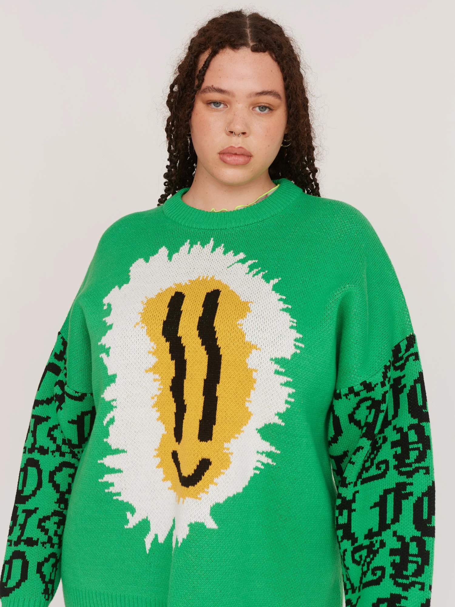 Wavy Flower Knit Jumper - Image 4