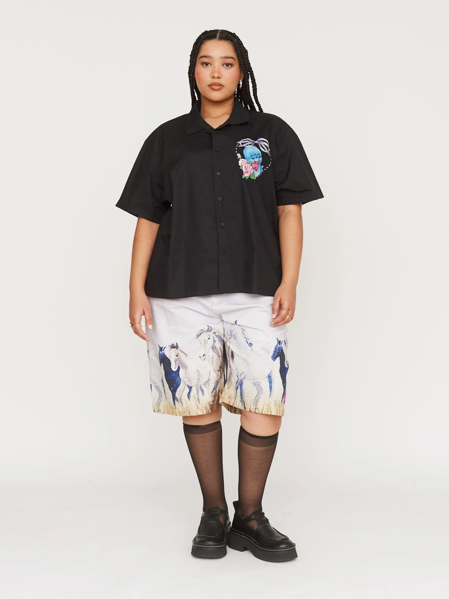 Wild Horses Denim Jorts - Image 3