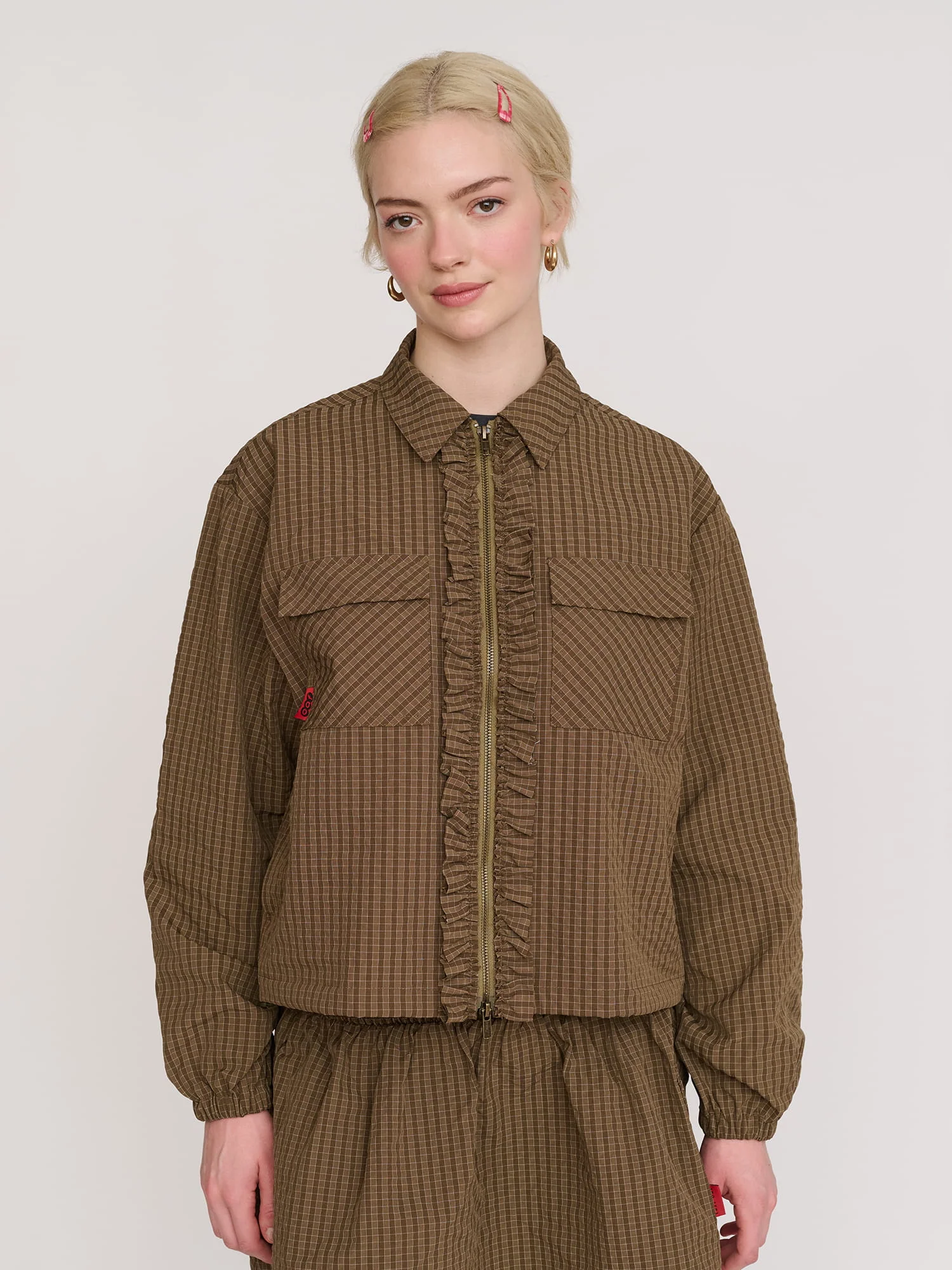 Zip Up Frill Track Jacket - Image 6